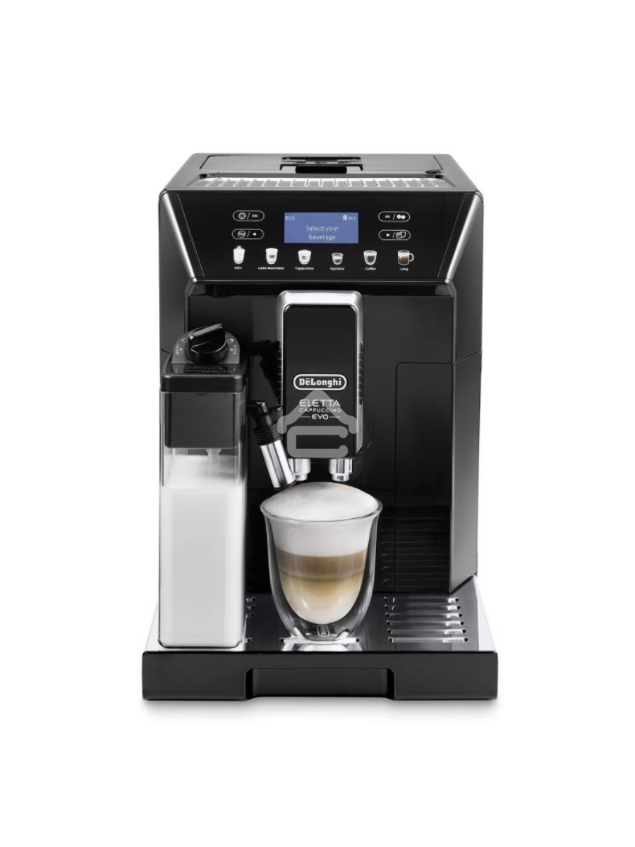 Кофемашина автоматическая DeLonghi ECAM46.860.B чёрный, исп. кофе - зерновой/молотый, 2 л, 1450 Вт, 15 Бар.