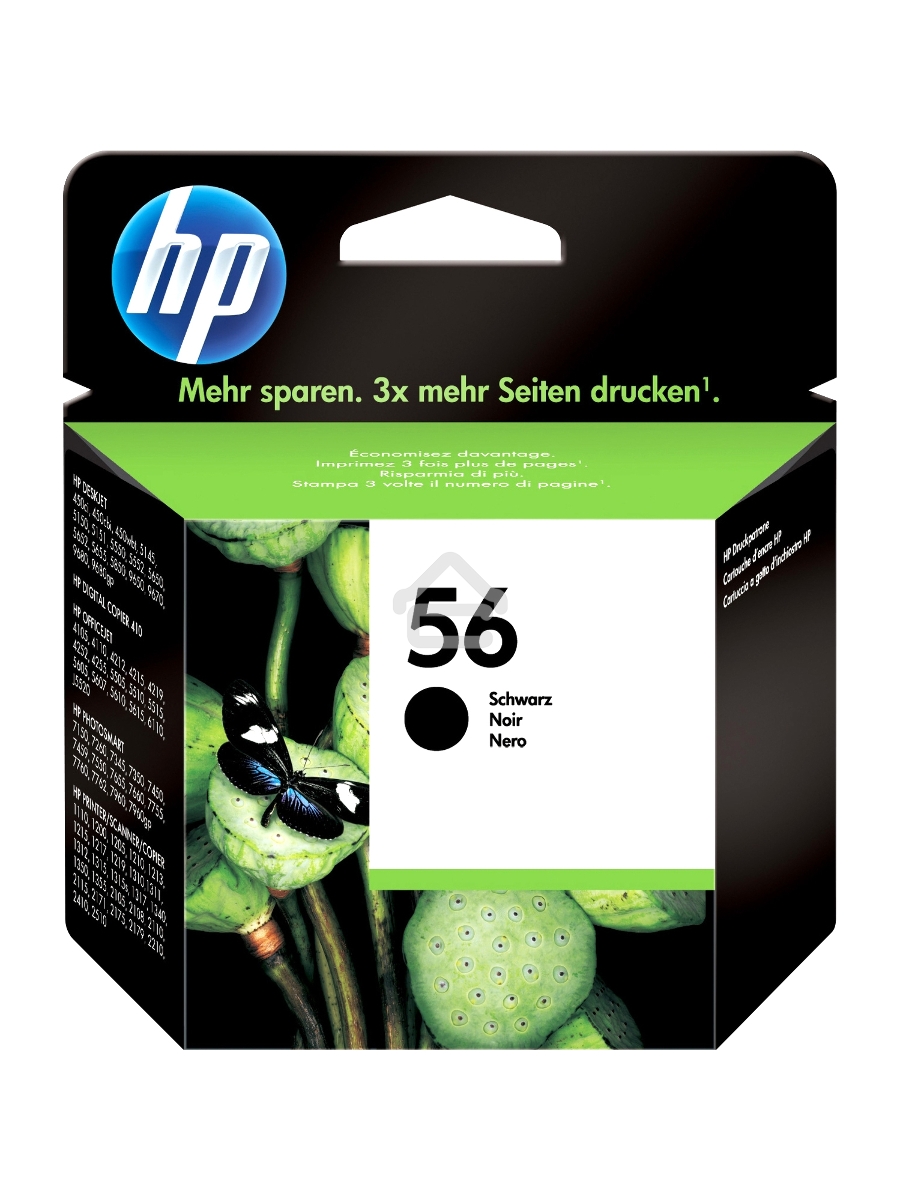 Картридж струйный HP №56 C6656AE черный для HP PCS 2100/DJ 5550/450/PS 7150/7350/7550 (520стр.)