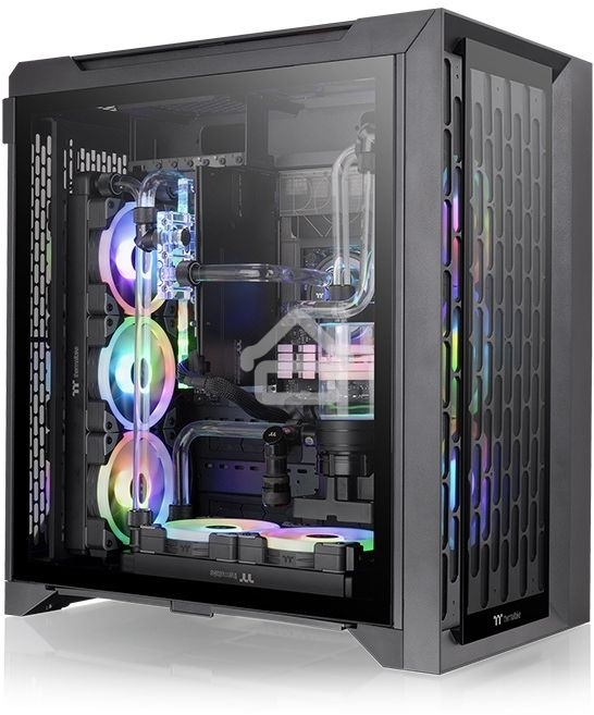 Компьютерный корпус Thermaltake CTE C700 TG ARGB черный без БП ATX 3x140мм 2xUSB 3.0 audio bott PSU