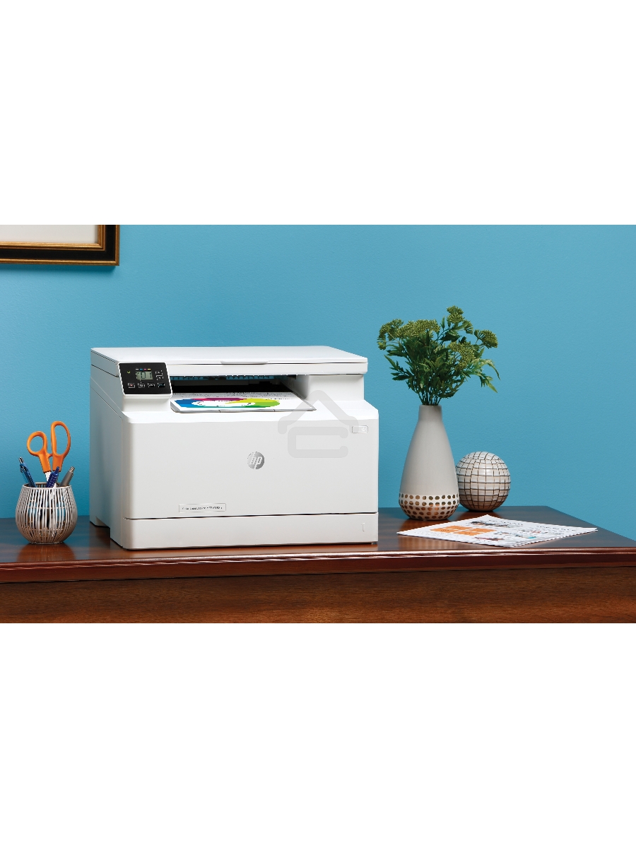 МФУ лазерный HP Color LaserJet Pro MFP M182n (7KW54A), A4, цветной, печ. до 16 стр/мин., 600 x 600 dpi (печать) 1200x1200dpi (скан.), USB, RJ-45, Air Print, Mopria