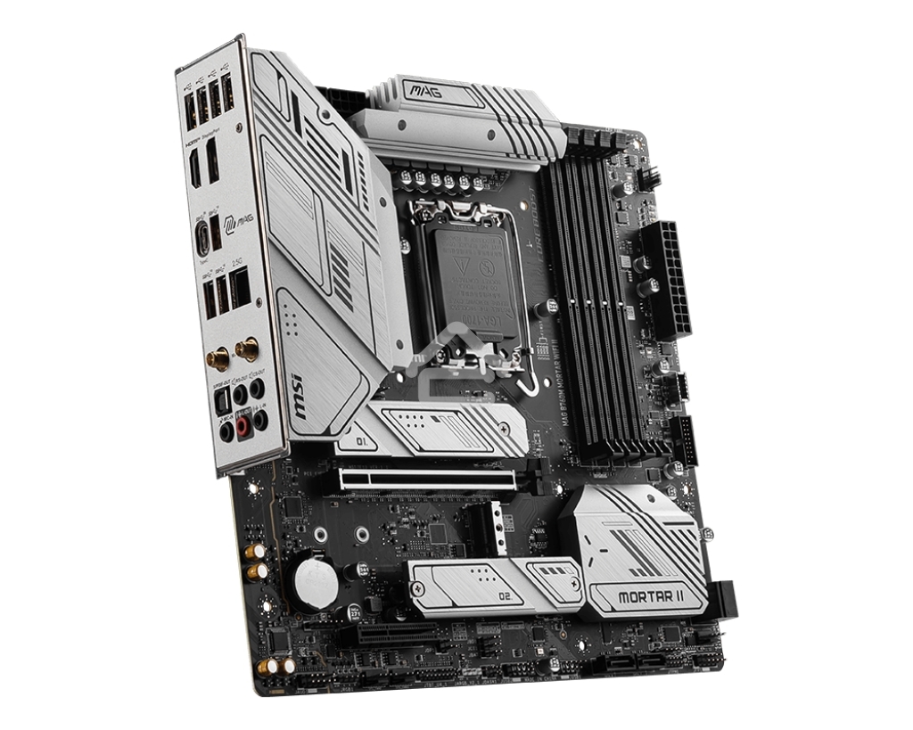 Материнская плата MSI MAG B760M MORTAR WIFI II, LGA 1700, Intel B760, 4xDDR5, 4xSATA, 3xM.2, 1xPCIe 5.0 x16, 1xPCIe 4.0 x4, 1xHDMI, 1xDP, 1xUSB Type-C, 1x2.5Gb LAN, 3xUSB-A 2.0, 3xUSB-A 3.2 Gen 2, 5x3.5 мм, 7.1, mATX