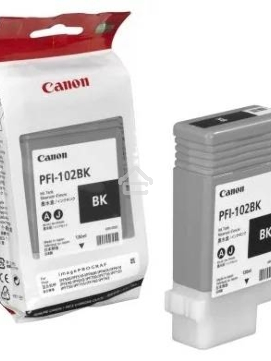 Картридж струйный Canon PFI-102Bk (0895B001) черный (130 мл.) для Canon iPF605, iPF610, iPF650, iPF655, iPF710, iPF750, iPF755, LP17, iPF510