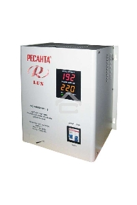 Стабилизатор напряжения Ресанта АСН-8 000 Н/1-Ц 63/6/17 Стабилизатор Lux {220В±8%, Габ. 305х190х360, Вес 15кг}