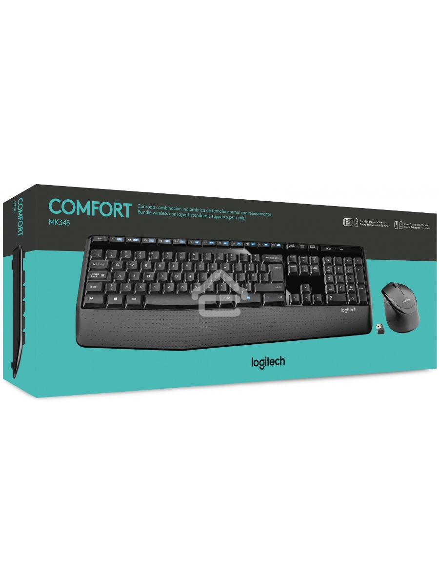 Клавиатура + мышь Logitech MK345 клав:черный мышь:черный USB 2.0 беспроводная Multimedia