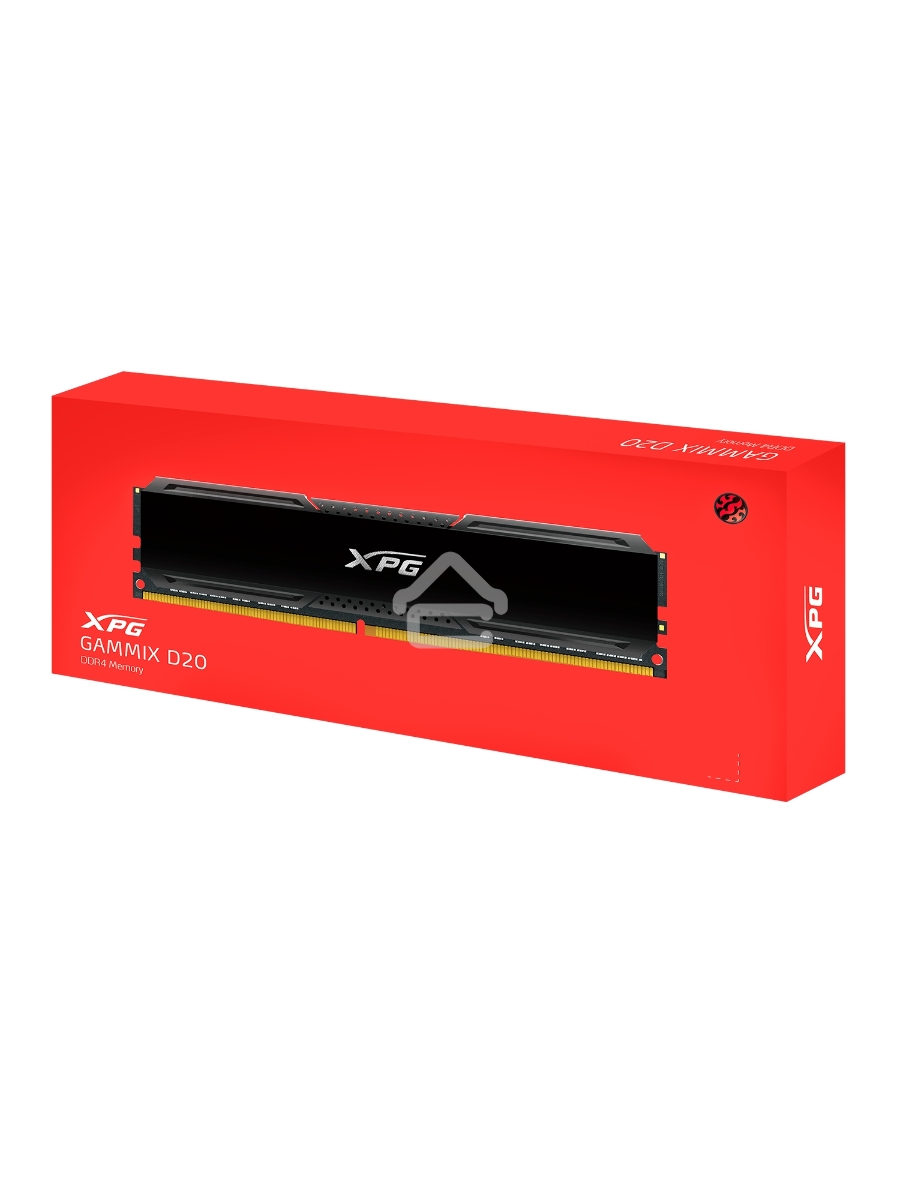 Оперативная память ADATA XPG Gammix D20, DDR4, 8GB (1x8GB), 3200MHz, CL16, UDIMM, с радиатором, черный