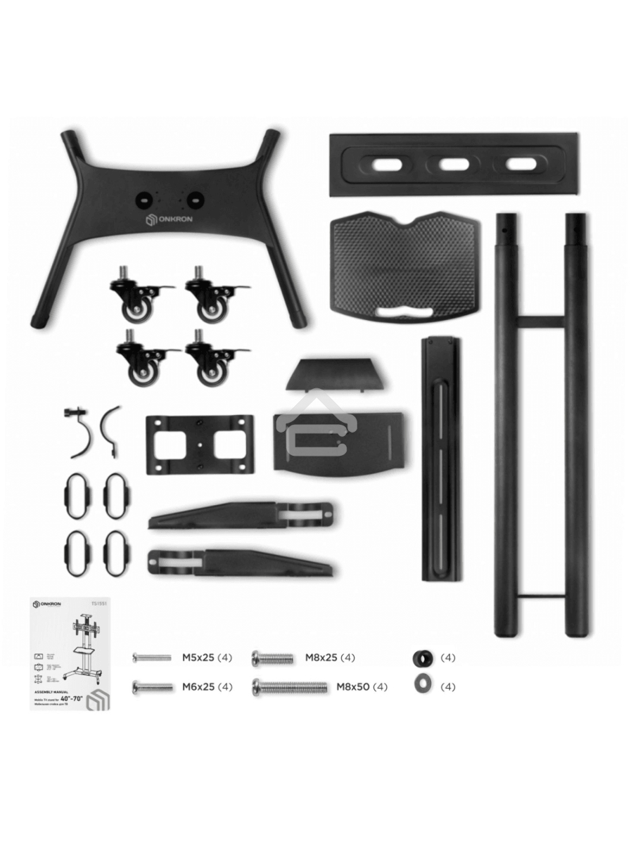 Мобильная стойка ONKRON TS1551 черный