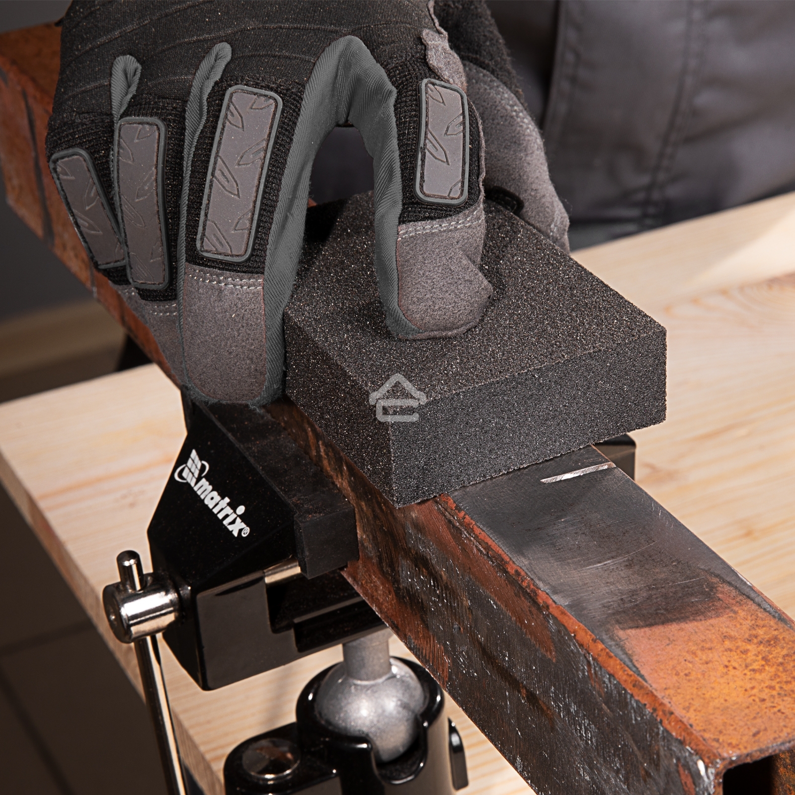 Губка для шлифования Matrix, 100 х 70 х 25 мм, мягкая, P 100