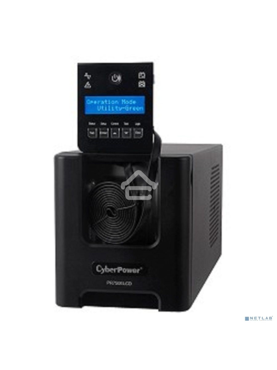 Источник бесперебойного питания CyberPower PR750ELCD 750VA/675W USB/RJ11/45 (6 IEC)