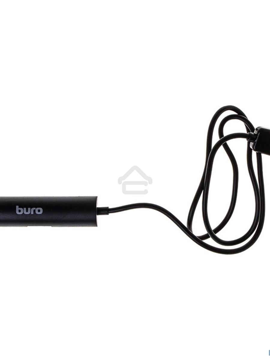 Разветвитель USB 2.0 Buro BU-HUB4-0.5R-U2.0 4порт. черный