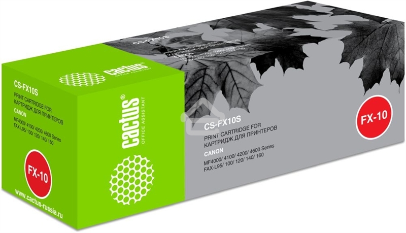Картридж лазерный Cactus CS-FX10S черный (2000 стр.) для Canon MF4000/4100/4200/4600/FAX-L95/100/120