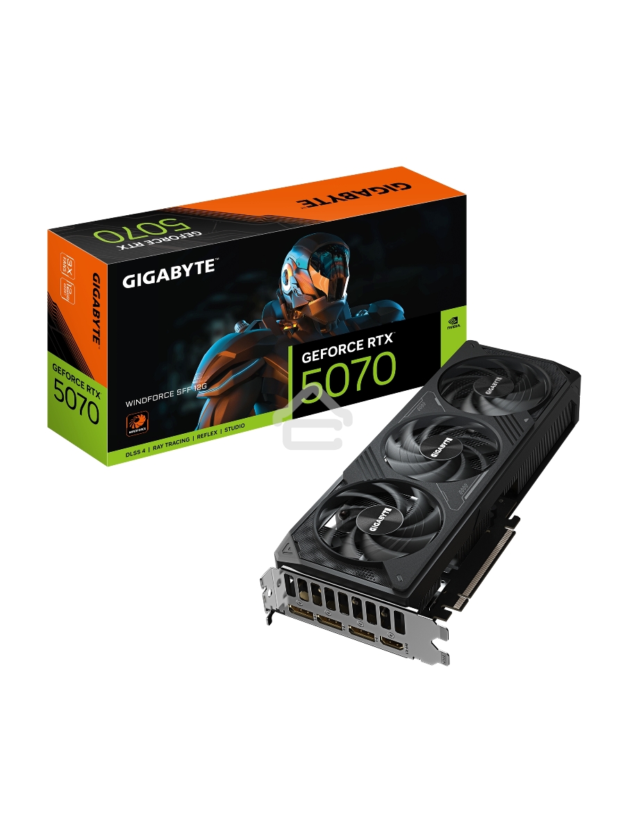 Видеокарта Gigabyte PCI-E GV-N5070WF3-12GD 1.0 NVIDIA GeForce RTX 5070 12Gb 192bit GDDR7 2542/28000 HDMIx1 DPx3 HDCP Ret