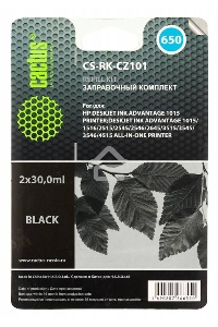 Заправочный набор Cactus CS-RK-CZ101 черный для HP DeskJet 2515/3515 (2*30ml)