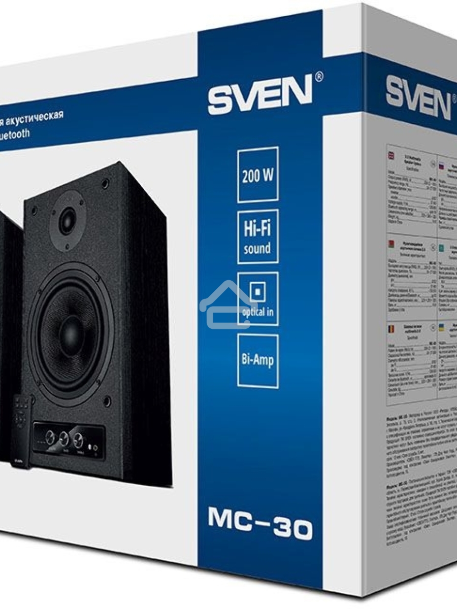 Колонки SVEN АС MC-30, черный (200 Вт, Bluetooth, пульт, Optical)
