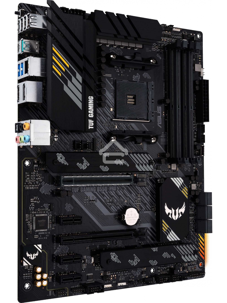 Материнская плата ASUS TUF GAMING B550-PRO, AM4, AMD B550, 4xDDR4, 6xSATA, 2xM.2, 1xPCIe 4.0 x16, 1xPCIe 3.0 x16, 3xPCIe x1, 1xHDMI, 1xDP, 1x 2.5Gb LAN, 4xUSB 2.0, 2xUSB 3.2 Gen 1, 1xUSB 3.2 Gen 2, 1xUSB-C 3.2 Gen 2, 5x3.5 мм, 7.1, ATX