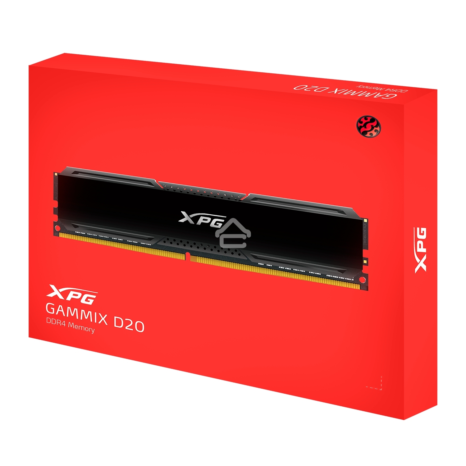 Оперативная память ADATA XPG Gammix D20, DDR4, 8GB (1x8GB), 3200MHz, CL16, UDIMM, с радиатором, черный