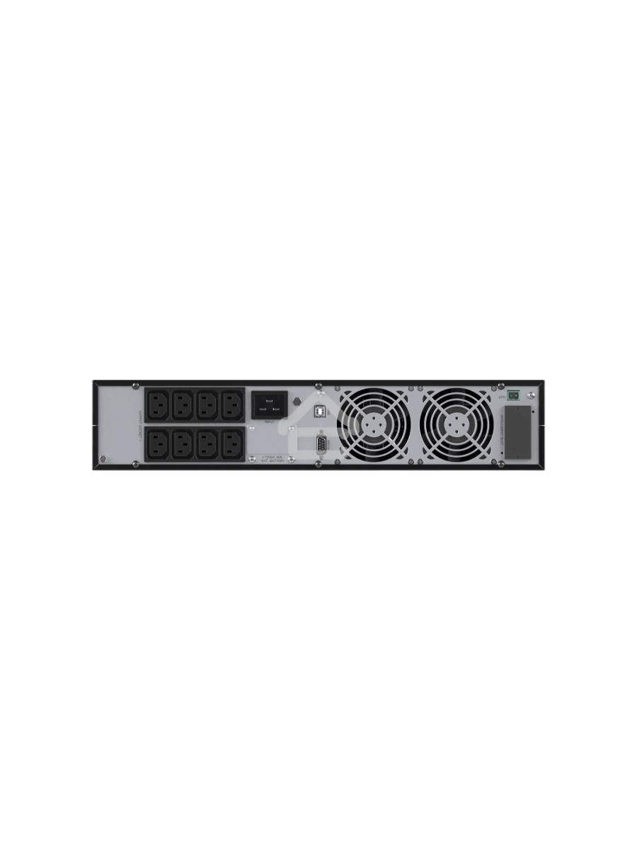 Источник бесперебойного питания ДКС Онлайн серии Small Rackmount, 3000 ВА/2700 Вт, 1/1, 8xIEC C13, EPO, USB, RS-232, RJ45, Rack 2U, 6x9Ач