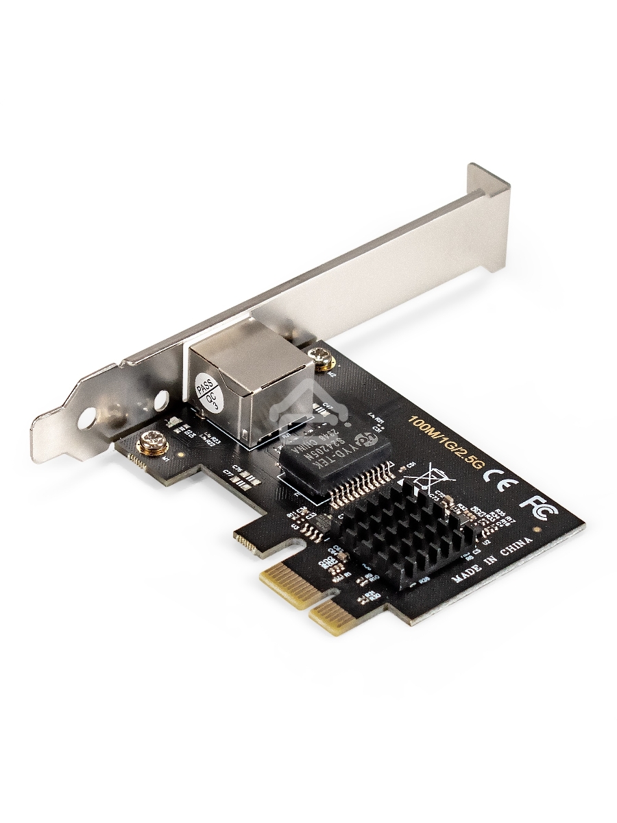 Сетевой адаптер ExeGate EXE-251 (PCI-E x1 v2.0, 1xRJ45, UTP 100Mbps/1000Mbps/2.5Gbps RTL8125B)