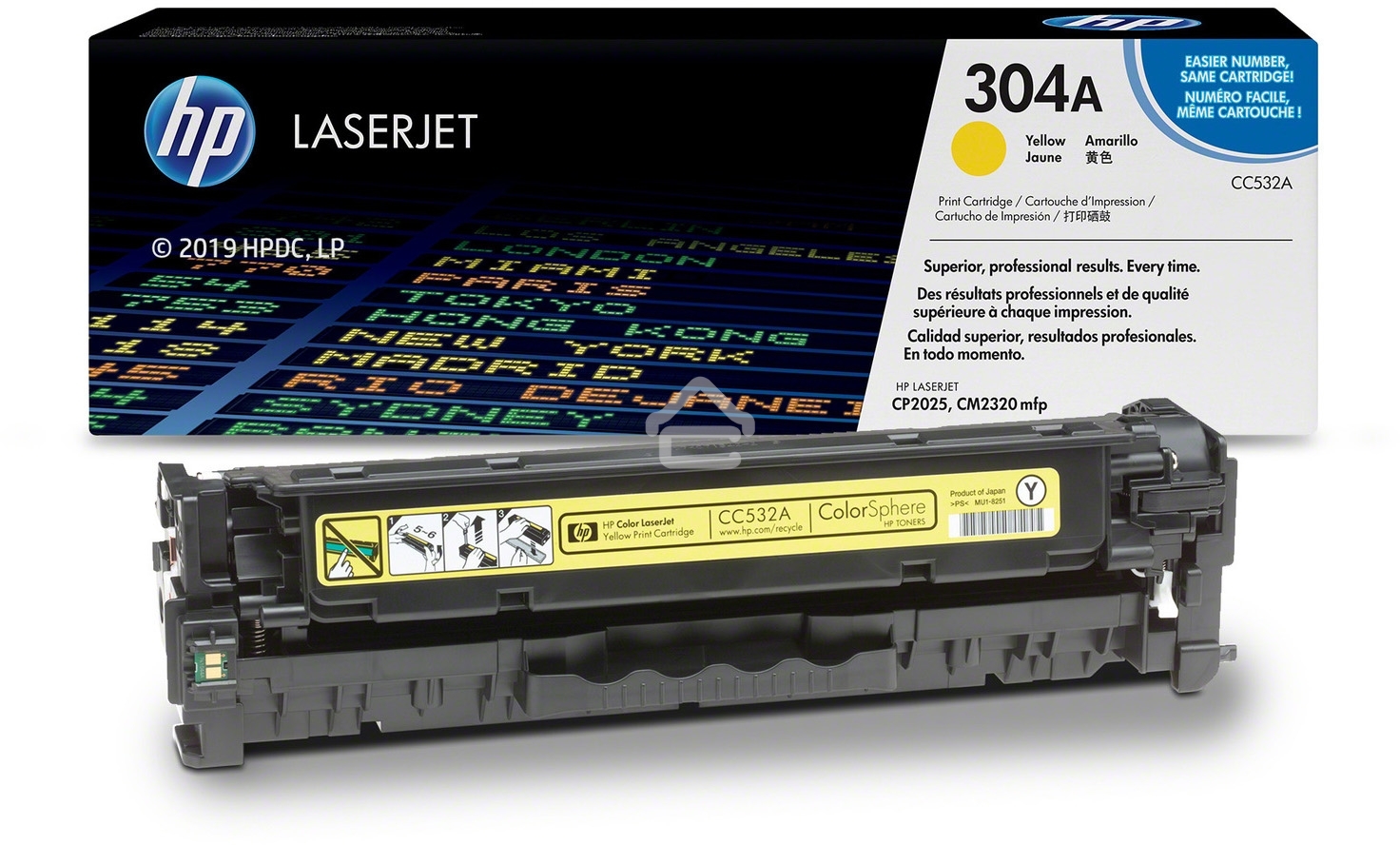 Картридж лазерный HP CC532A желтый для LJ CP2025/CM2320 2800стр.