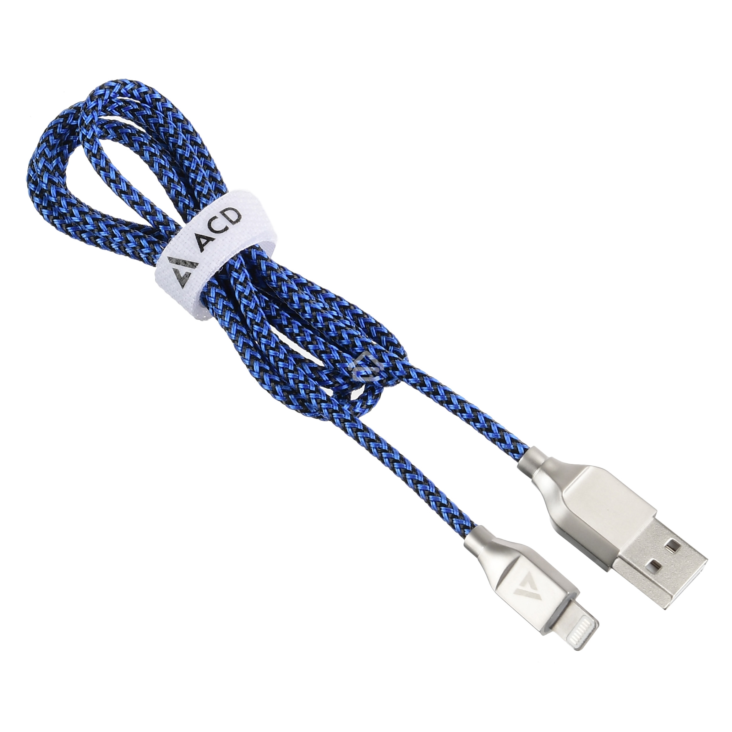 Кабель USB ACD-Titan Lightning - USB-A Нейлон, 1м, сине-черный