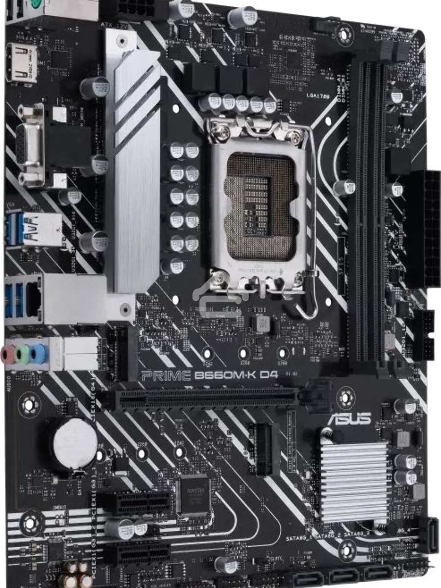 Материнская плата ASUS PRIME B660M-K D4, Socket LGA 1700, Intel B660, 2xDDR4, 4xSATA, 2xM.2, 1xPCIe 4.0 x16, 2xPCIe x1, 1xHDMI, 1xVGA, 1x 1Gb LAN, 4xUSB-A 3.2 Gen 1, 2xUSB-A 2.0, 3x3.5 мм, 7.1, mATX