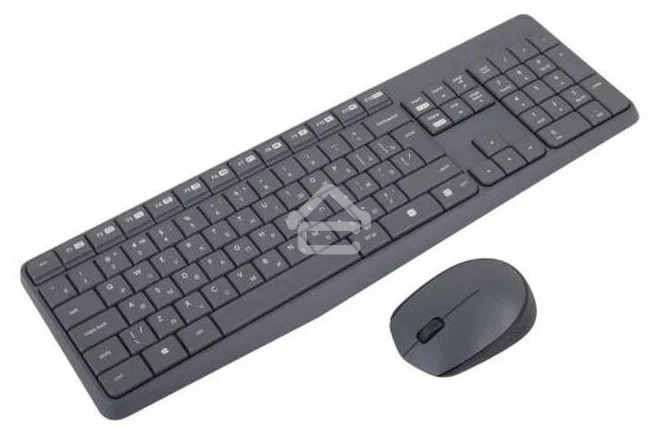 Комплект клавиатура + мышь Logitech MK235 клав:черный мышь:черный USB беспроводная