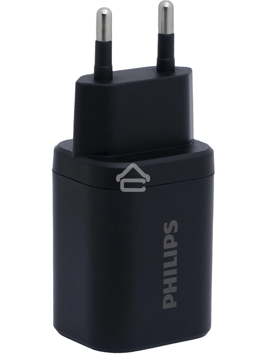 Сетевое зарядное устройство Philips DLP5331 30W 1.5A (PD) USB/USB Type-C универсальное черный