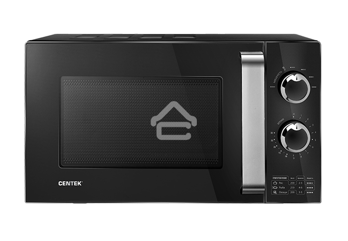 Микроволновая печь Centek CT-1570 черный, 23 л, 900 Вт, переключатели - поворотный механизм