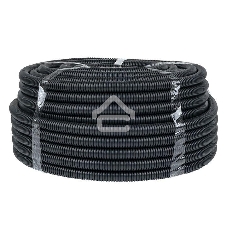Труба гофрированная FRHF d25мм с протяжкой черный (уп.75м) Plast PROxima EKF FRHF-25