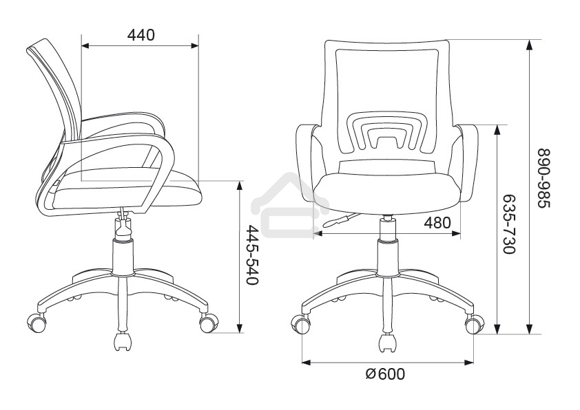 Кресло компьютерное Бюрократ CH-W695NLT TW-06A TW-13A розовый, сетка/ткань, крестовина пластик, пластик белый
