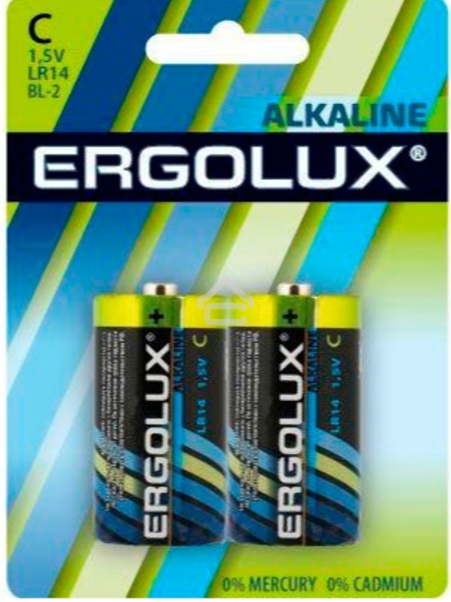 Элемент питания алкалиновый Ergolux LR14 BL-2 LR14 BL-2 1.5В Alkaline (2шт в упаковке)
