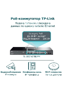 Коммутатор TP-Link TL-SG1428PE Easy Smart 28?портовый гигабитный коммутатор с 24 портами PoE+ SMB