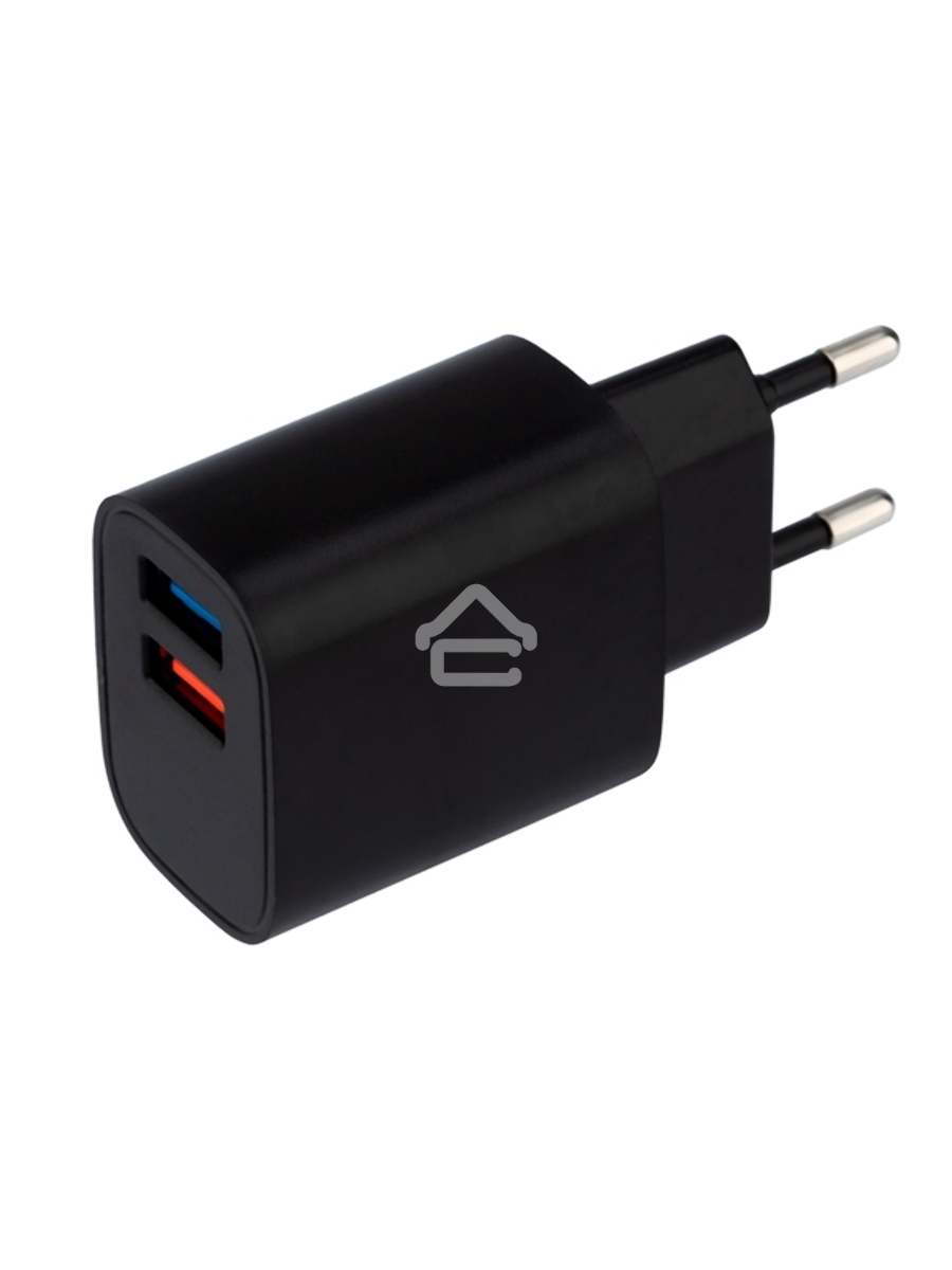 Сетевое зарядное устройство Rexant 2 x USB, 5V, 2.4 A, черный