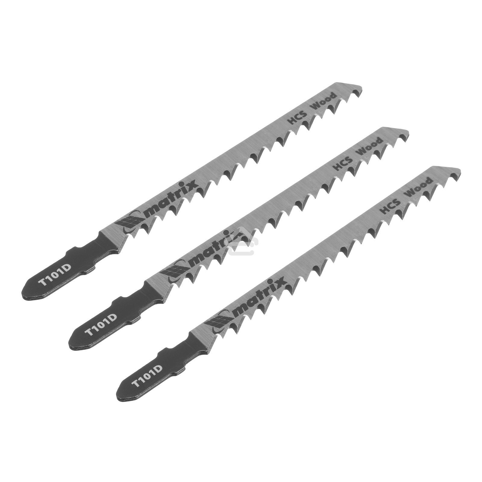 Полотна для электролобзика Matrix по дереву, 3 шт. T101D, 75 х 4,0мм, HCS