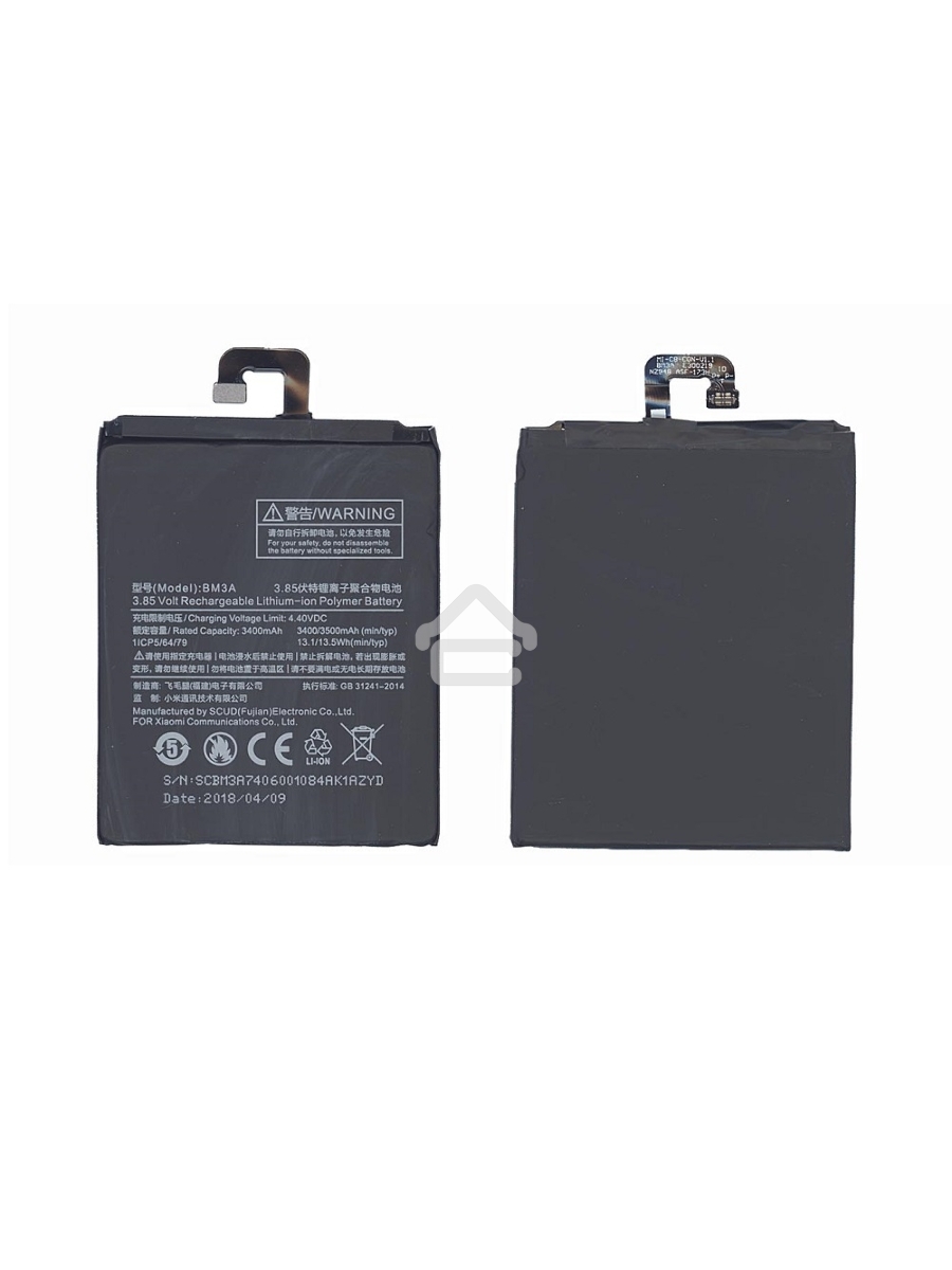 Аккумуляторная батарея BM3A для Xiaomi Mi Note 3 3500mAh 3,85V