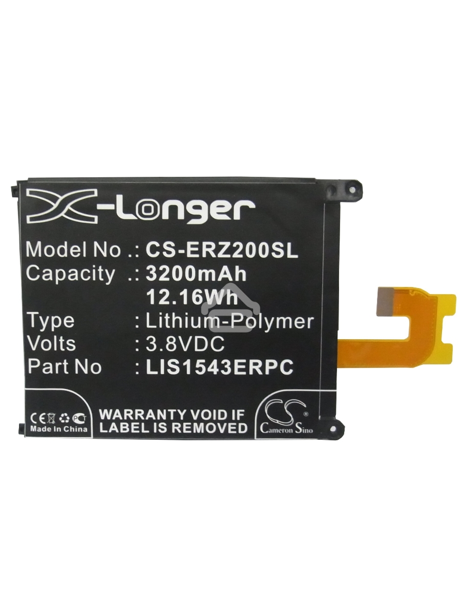 Аккумулятор CameronSino CS-ERZ200SL LIS1543ERPC для Sony Xperia Z2 D6503 3.8V / 3200mAh / 12.16Wh