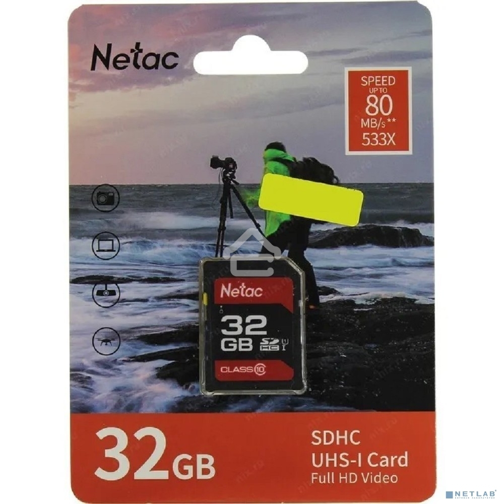 Флеш карта SDHC 32GB Netac Class 10 UHS-I U1 P600 [NT02P600STN-032G-R]