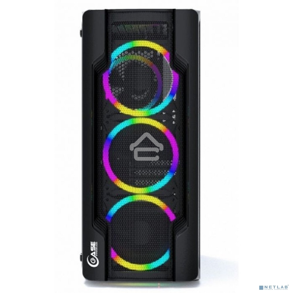 Компьютерный корпус Powercase Mistral X4 Mesh LED, Tempered Glass, 4x 120mm 5-color fan, черный, ATX (CMIXB-L4)