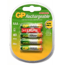 Аккумулятор GP 100AAAHC3/1-2CR4 AAA 1000mAh (3шт +1 шт. в уп-ке)