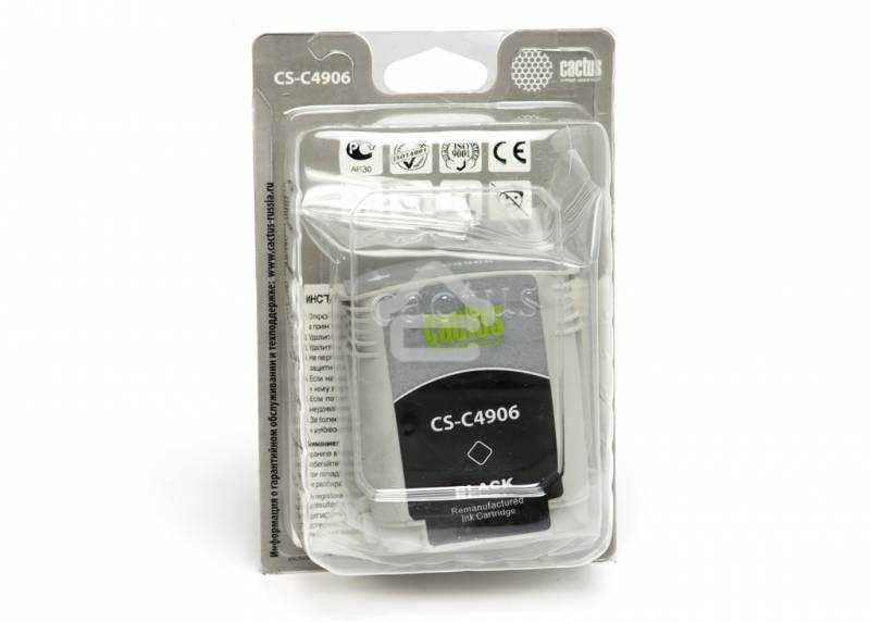 Картридж струйный Cactus CS-C4906 №940 черный (72 мл) для HP OfficeJet PRO 8000/8500