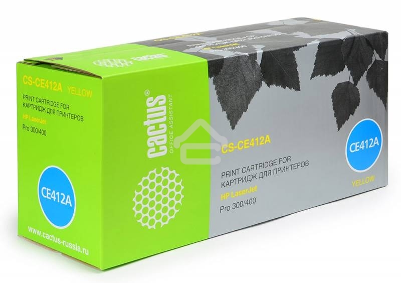 Картридж лазерный Cactus CS-CE412A желтый (2600 стр.) для HPCLJ Pro 300 Color M351/Pro 400 Color M451