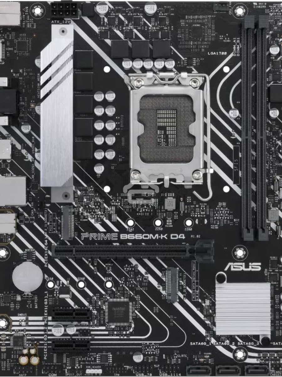 Материнская плата ASUS PRIME B660M-K D4, Socket LGA 1700, Intel B660, 2xDDR4, 4xSATA, 2xM.2, 1xPCIe 4.0 x16, 2xPCIe x1, 1xHDMI, 1xVGA, 1x 1Gb LAN, 4xUSB-A 3.2 Gen 1, 2xUSB-A 2.0, 3x3.5 мм, 7.1, mATX