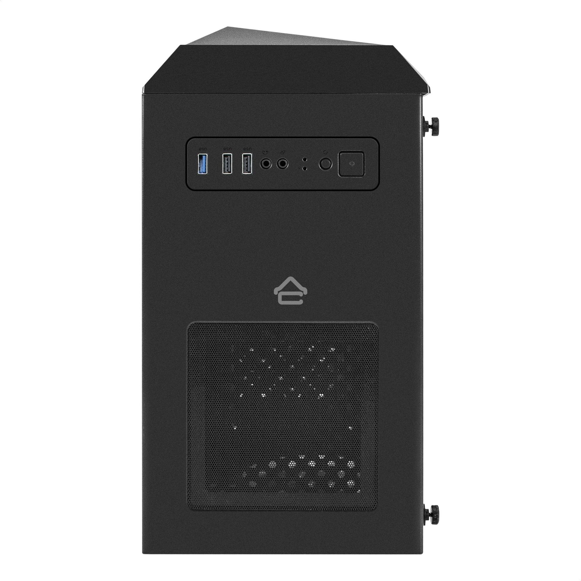 Компьютерный корпус Minitower ExeGate Mistery R2-NPX500 (mATX, БП 500NPX с вент. 12 см, 2*USB+1*USB 3.0, аудио, черный, 1 вент. 12см с RGb подсветкой и полоса на передней панели, боковая панель - закаленное стекло)