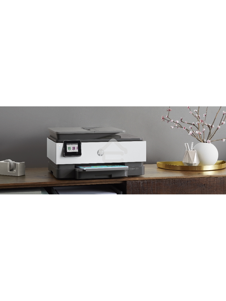 МФУ струйный HP OfficeJet 8023 (1KR64B), A4, цвтной, печ. до 20 стр/мин. (ч/б), до 10 стр/мин. (цвет), скан. до 8 стр/мин. (ч/б) 3.5 стр/мин. (цвет), 1200 x 1200 dpi, USB, RJ-45, Wi-Fi, Air Print