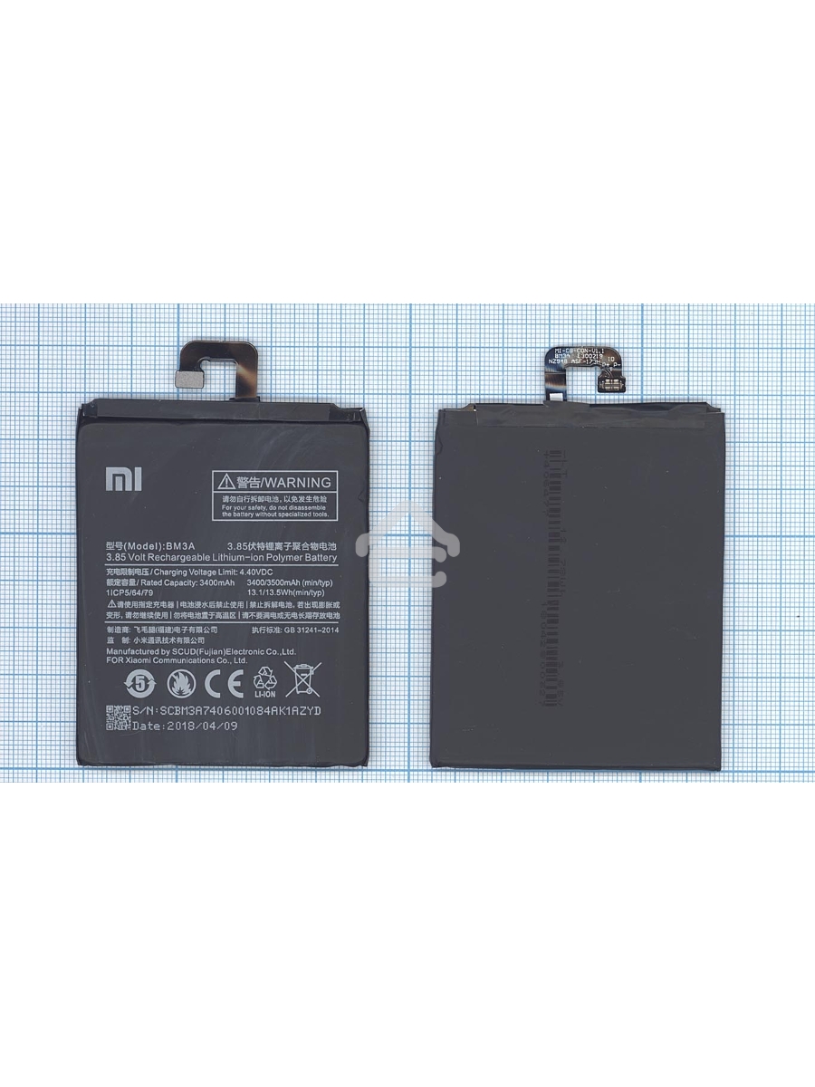 Аккумуляторная батарея BM3A для Xiaomi Mi Note 3 3500mAh 3,85V