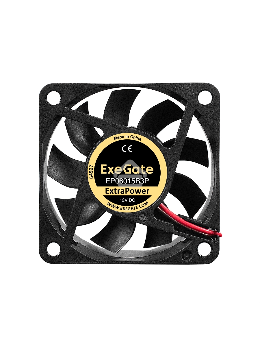 Вентилятор для корпуса ExeGate ExtraPower EP06015B3P черный, 60 мм, 5000 об/мин, 34 дБ, 3 pin