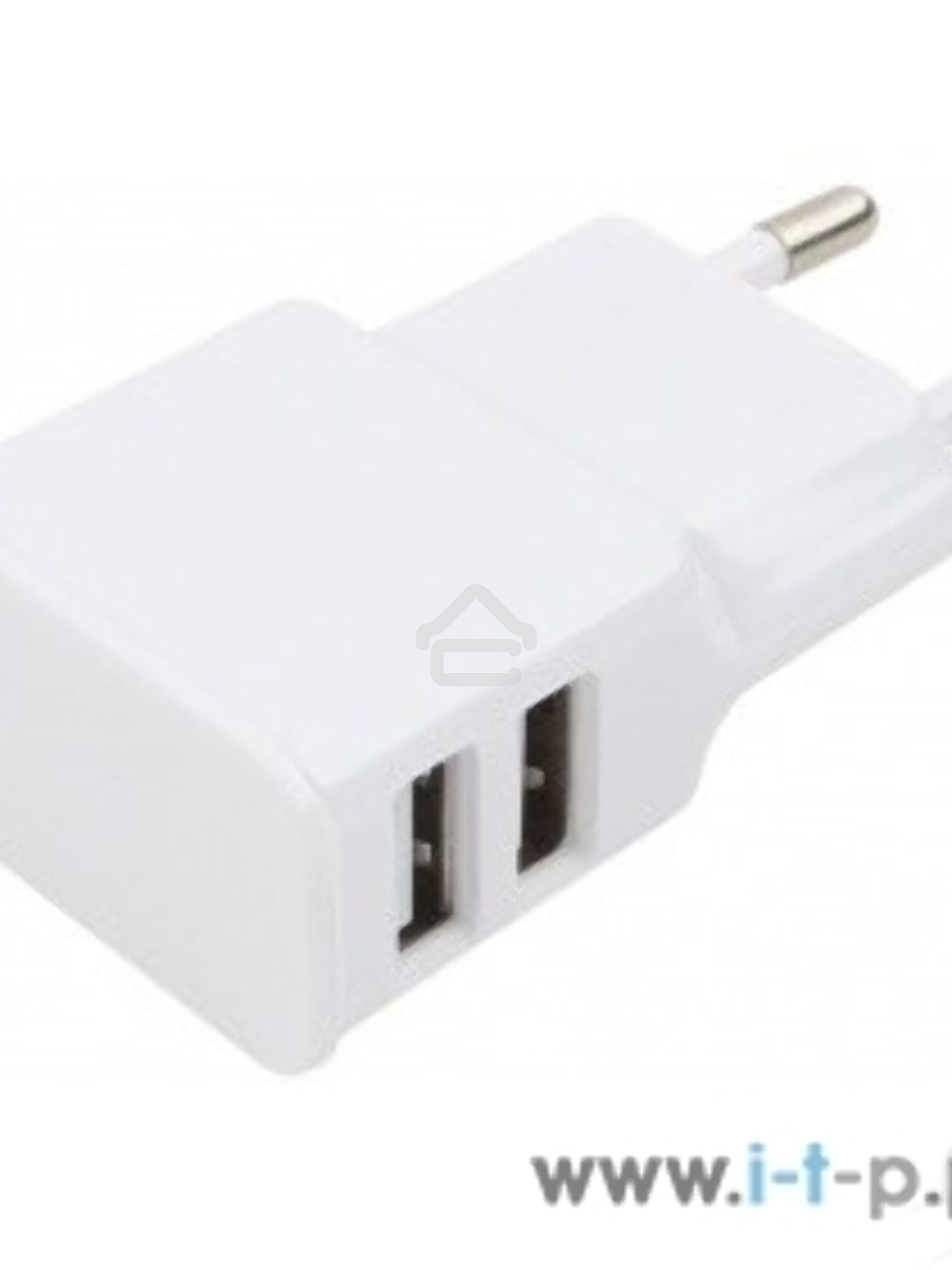 Адаптер питания Cablexpert MP3A-PC-11 100/220V - 5V USB 2 порта, 2.1A, белый