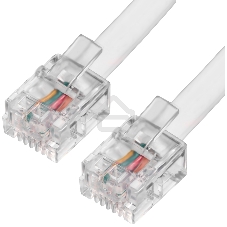 Телефонный шнур Greenconnect удлинитель для аппарата 10.0m GCR-TP6P4C-10.0m, 6P4C (джек 6p4c - jack 6p4c) белый Greenconnect Телефонный шнур удлинитель для аппарата 10.0m GCR-TP6P4C-10.0m, 6P4C (джек 6p4c - jack 6p4c) белый