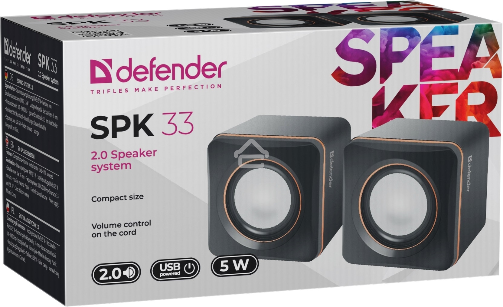 Акустическая система Defender SPK 33 (2.0,5 Вт, питание от USB)