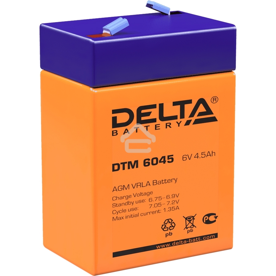 Батарея Delta DTM 6045 (6V 4.5Ah)