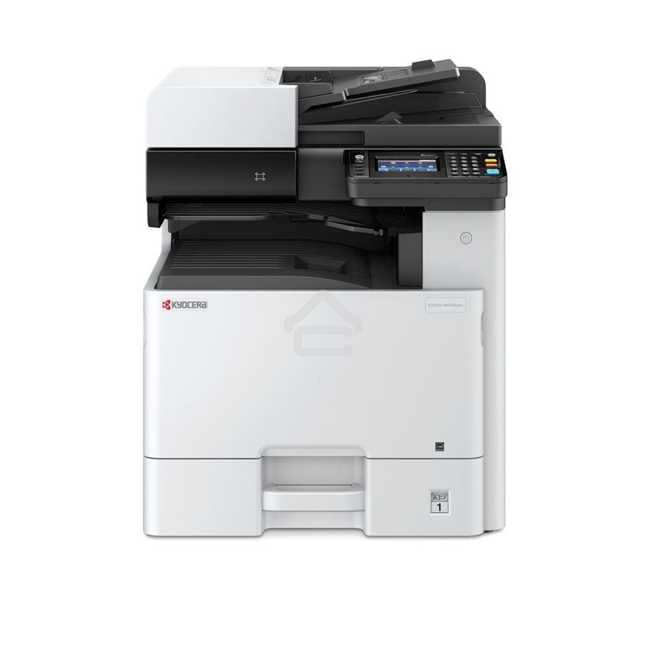 МФУ лазерный Kyocera Ecosys M8124cidn (1102P43NL0), A3, цветной, печ. до 24 стр/мин. (А4) до 12 стр/мин. (А3), скан. до 50 стр/мин., 1200 x 1200 dpi (печать) 600x600dpi (скан.), USB, RJ-45, NFC, Air Print, Mopria